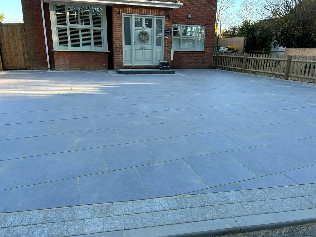 Landscaped garden and paved driveway in Kent
